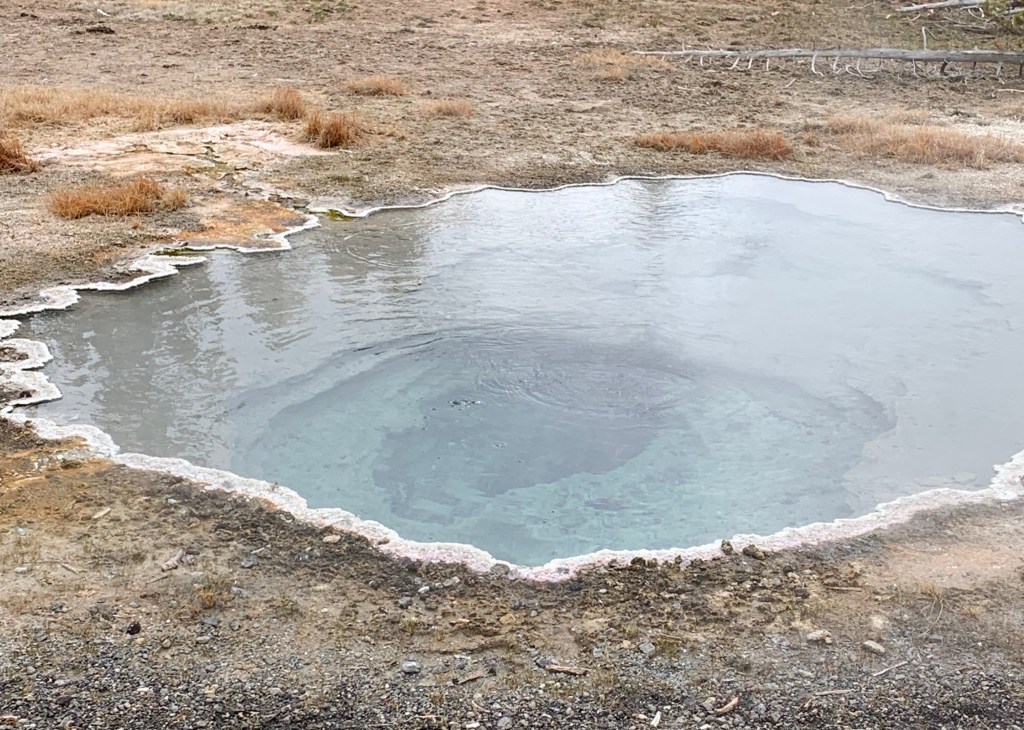 Light blue hot spring