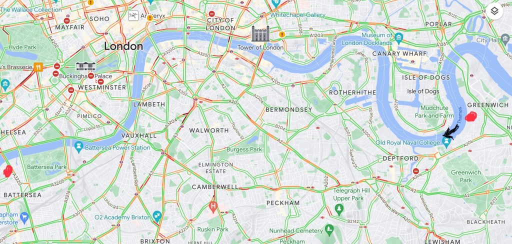Map of London and surround